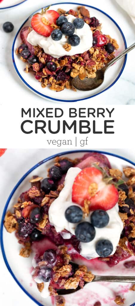 5-Ingredient Mixed Berry Crumble