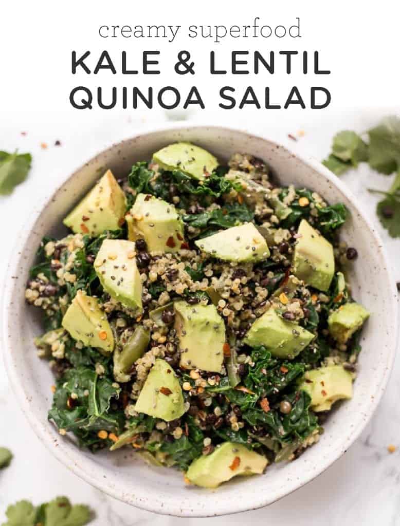 Superfood Kale and Lentil Quinoa Salad