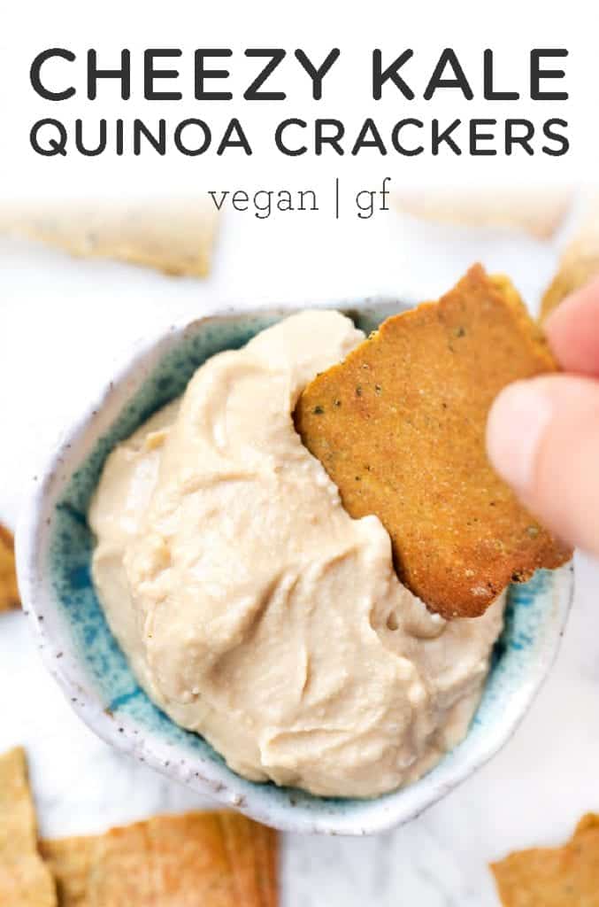Cheezy Kale Quinoa Crackers
