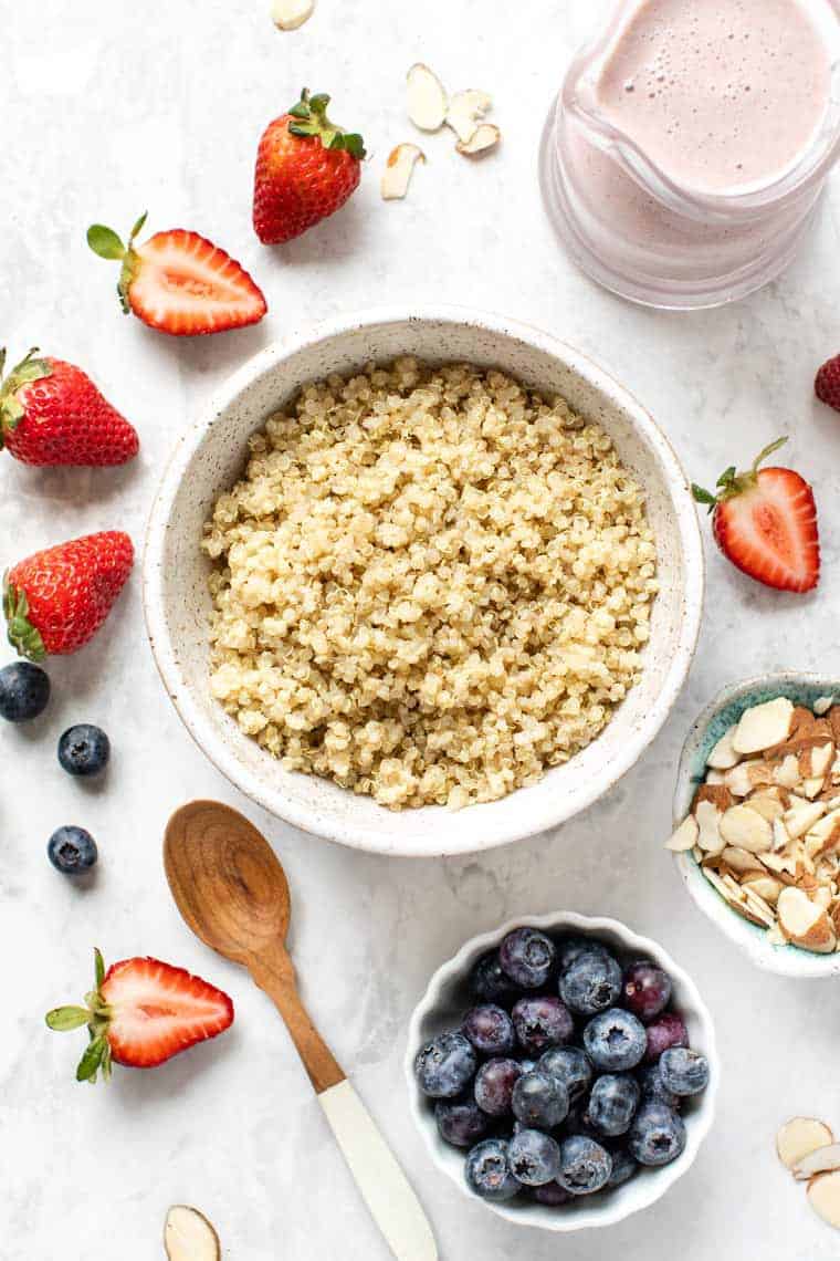 Strawberry Quinoa Breakfast Bowl Vegan & GlutenFree Simply Quinoa