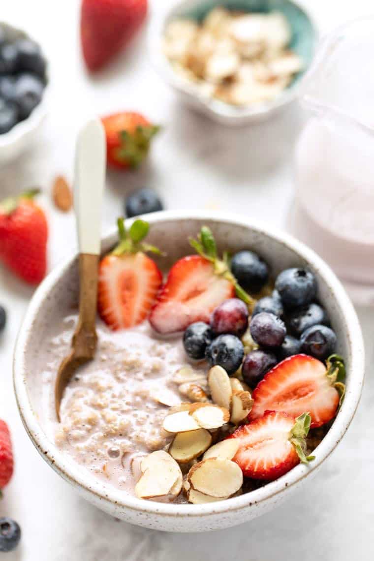 Quinoa Breakfast Bowl with Strawberry