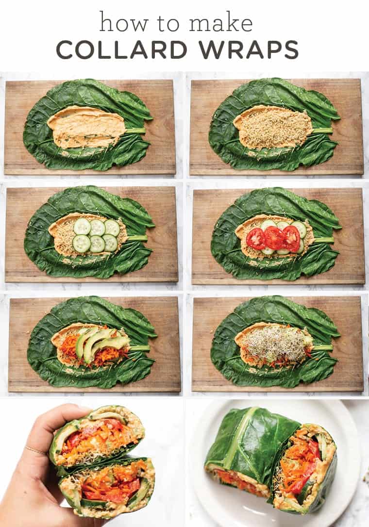 Wie Collard Wraps zu machen