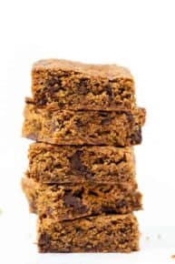Stack of Almond Butter Blondies