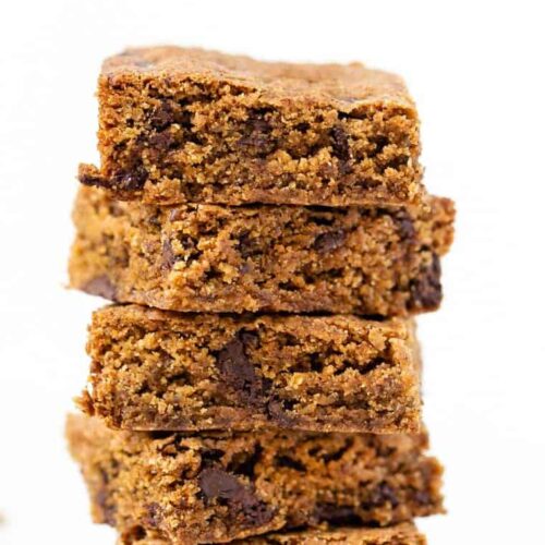 Stack of Almond Butter Blondies