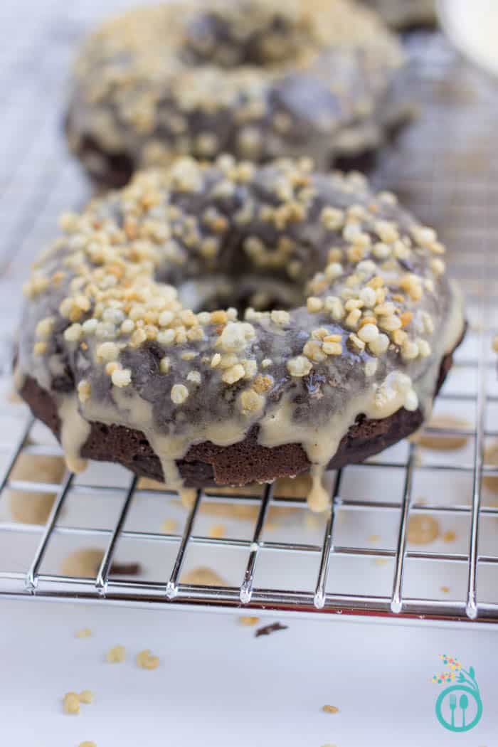 Baked Gluten-Free Chocolate Donuts with an Espresso Glaze