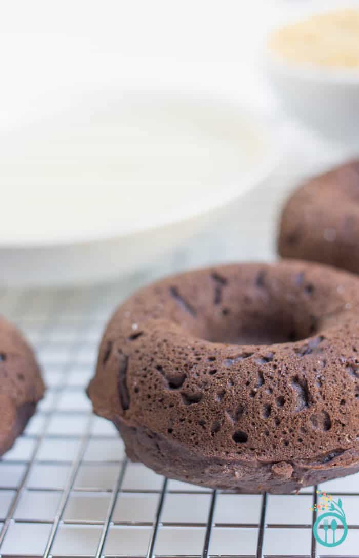 Baked Chocolate Donuts with an Espresso Glaze