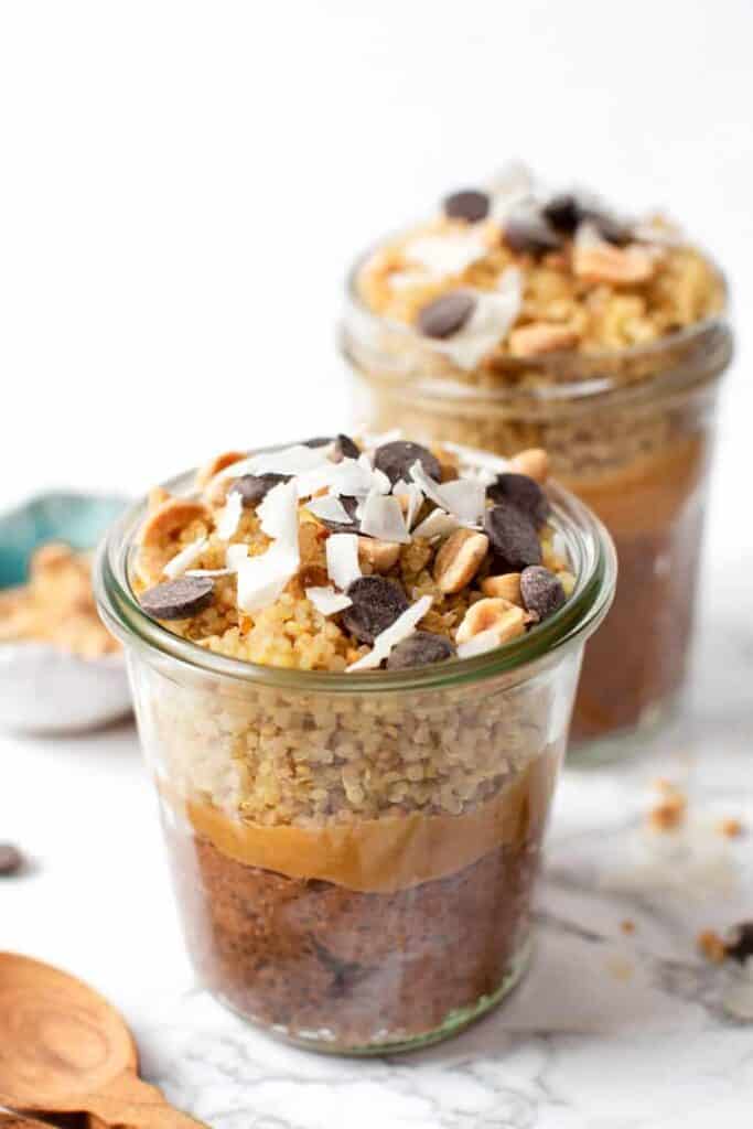 Peanut Butter Breakfast Parfait with Quinoa