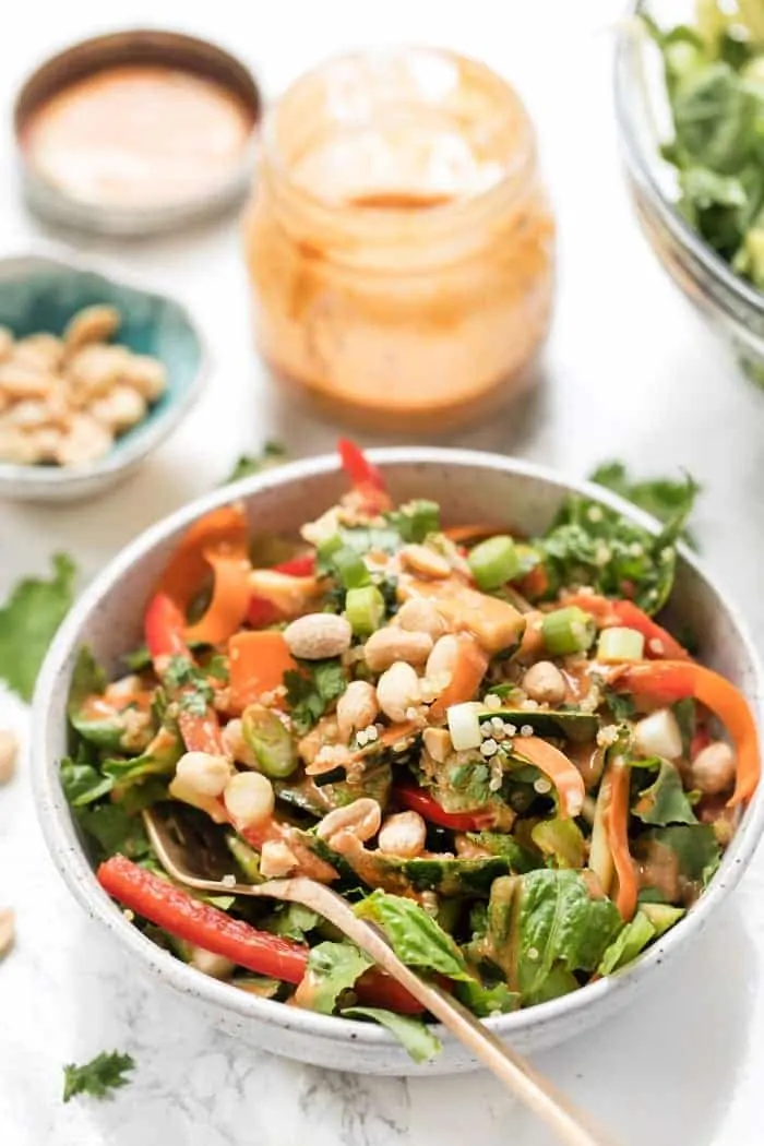 Peanut Quinoa Salad with Veggies