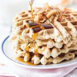 Perfect Gluten-Free Waffles using @BobsRedMill 1-to-1 Baking Flour
