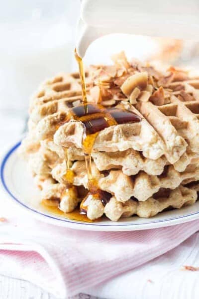 Perfect Gluten-Free Waffles using @BobsRedMill 1-to-1 Baking Flour