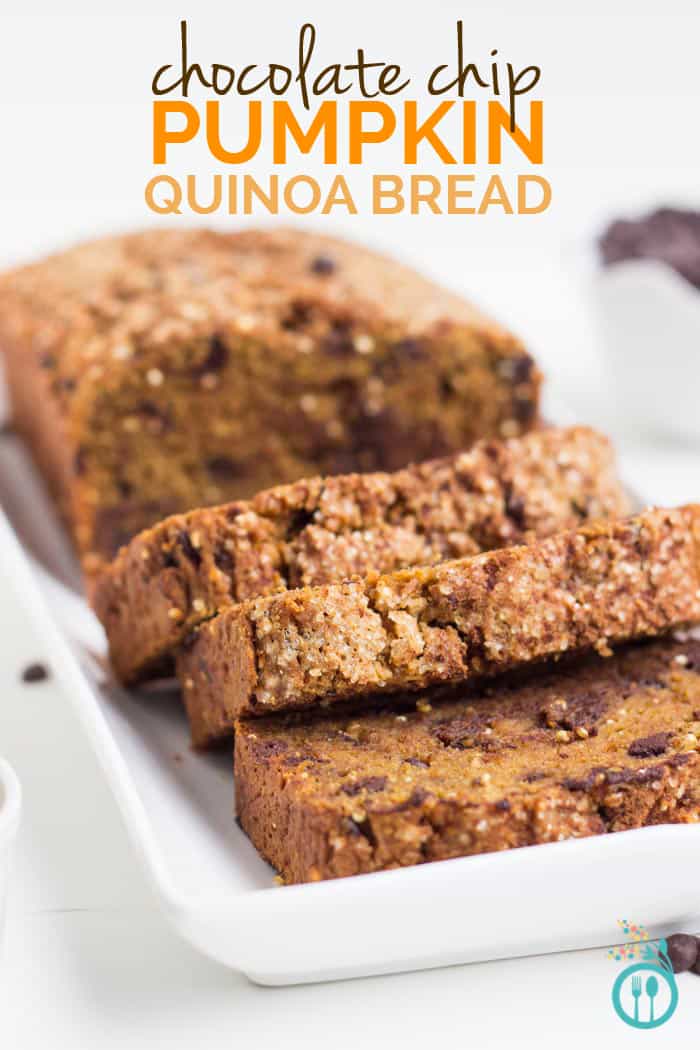 Gluten-Free Pumpkin Bread with Chocolate Chips via simplyquinoa.com