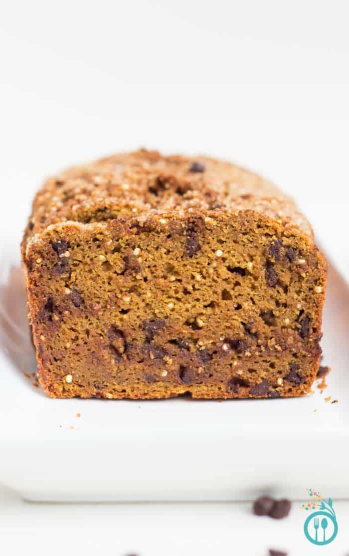 Chocolate Chip Pumpkin Bread with Quinoa 