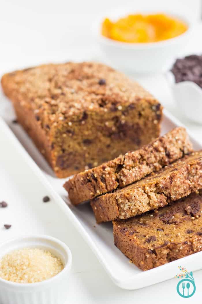 Gluten-Free Pumpkin Quinoa Bread via simplyquinoa.com