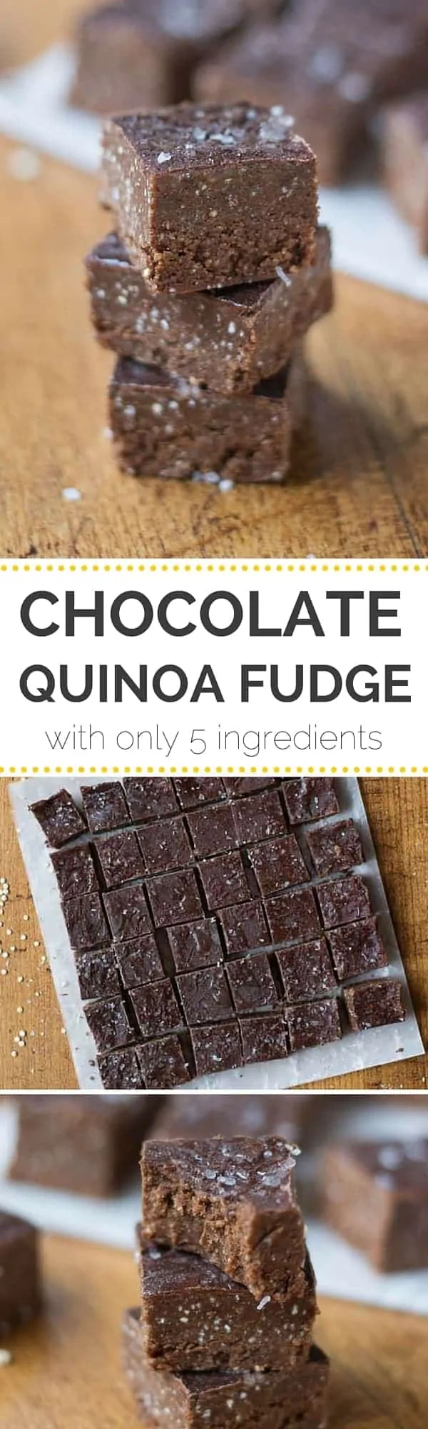 5-Ingredient Vegan Fudge Recipe using QUINOA - this fudge is gluten-free, dairy-free, nut-free & refined sugar-free too!