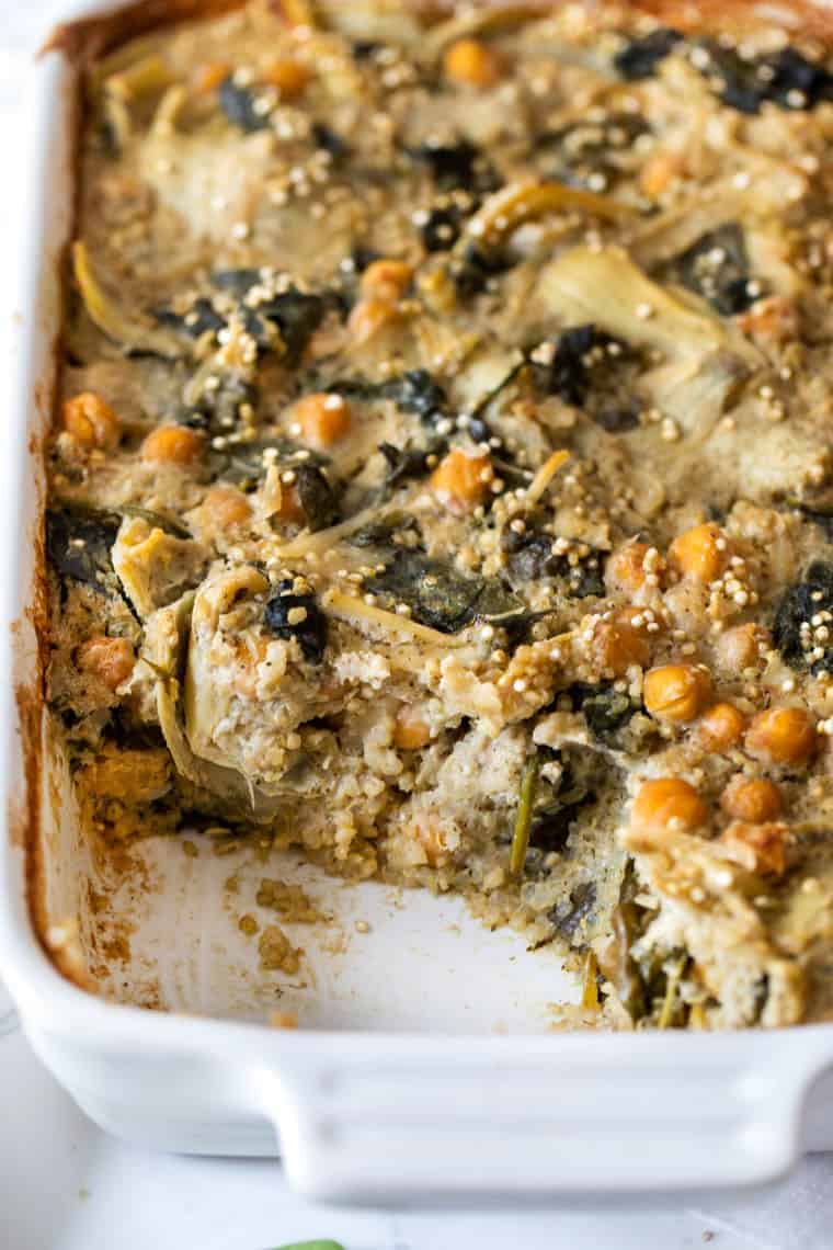 Spinach Artichoke Quinoa Casserole {vegan & gf} Simply Quinoa