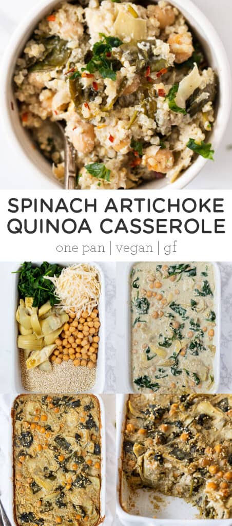 Spinach Artichoke Quinoa Casserole