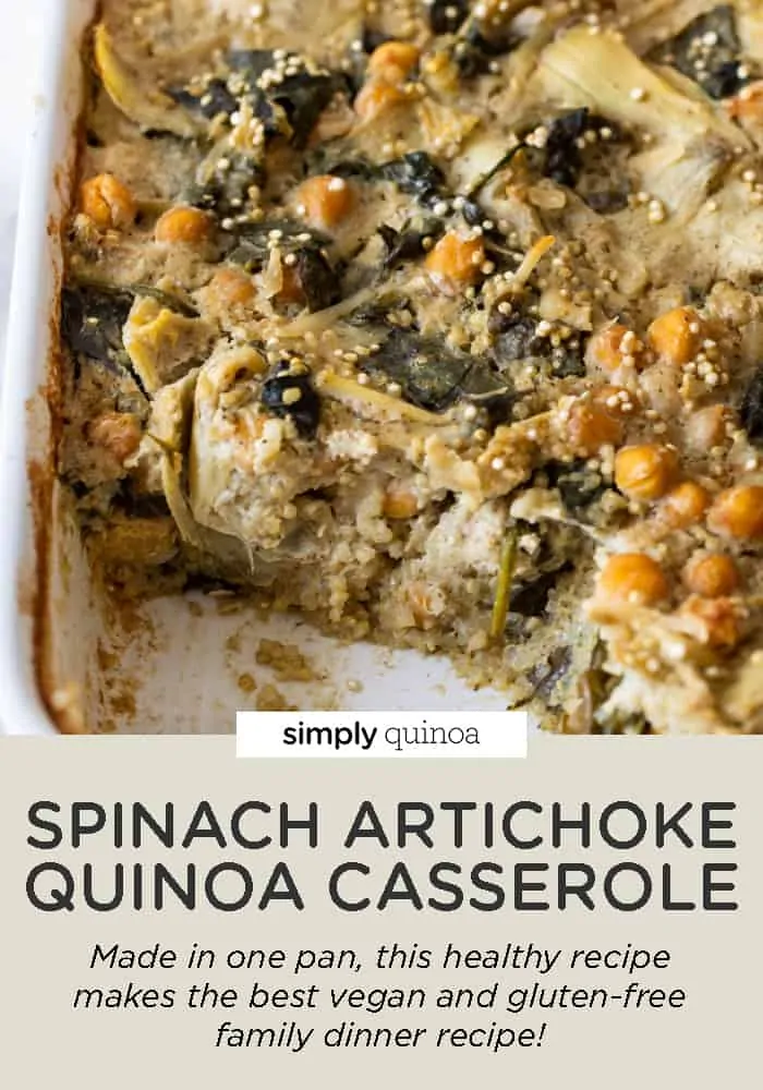 Spinach Artichoke Quinoa Casserole