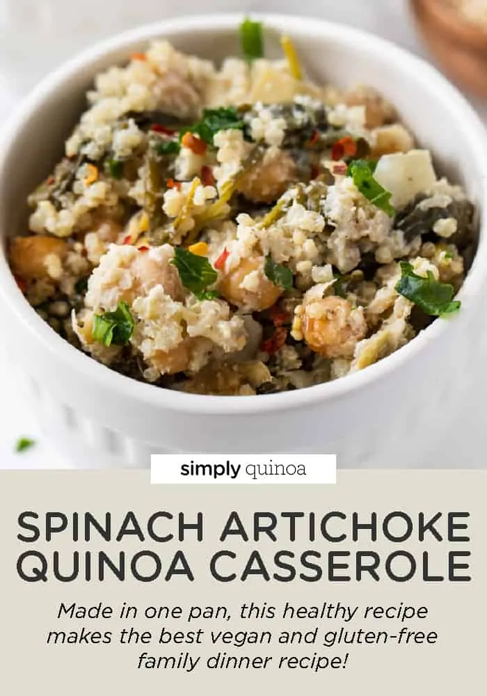 Spinach Artichoke Quinoa Casserole