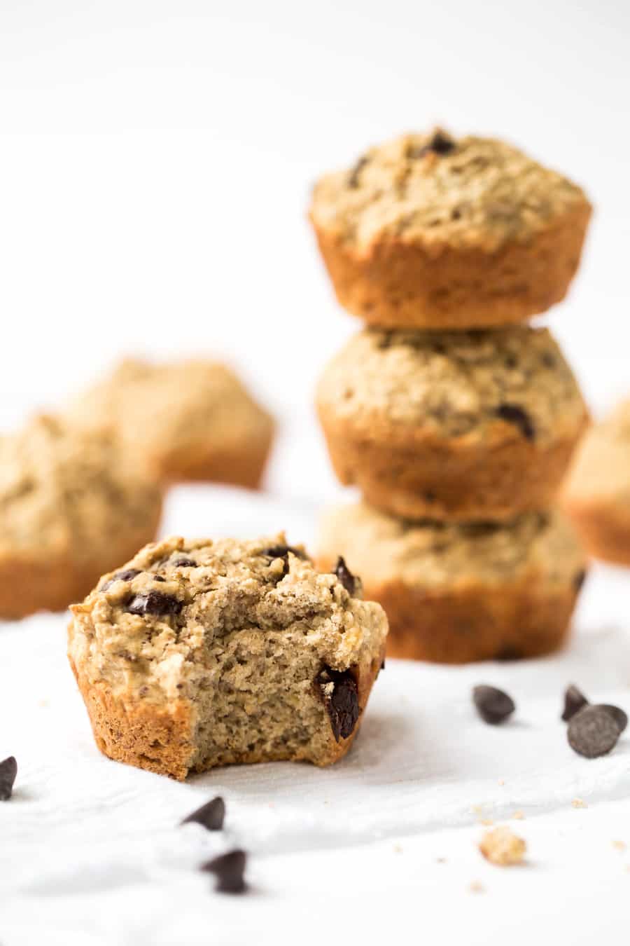 These SKINNY Banana Chocolate Chip Quinoa Muffins are made with wholesome ingredients, sweetened naturally and taste AMAZING!