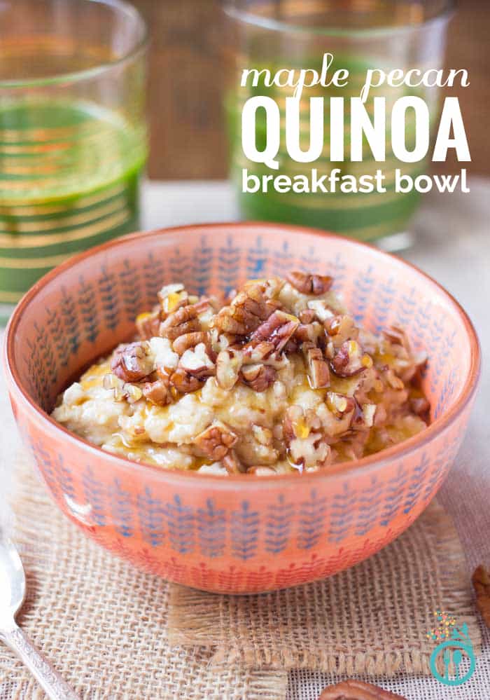 Maple Pecan Quinoa Flake Breakfast - a healthy, vegan breakfast to fuel your day