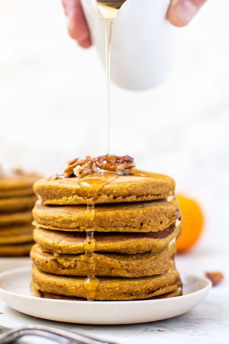 Stack of Gluten-Free Pumpkin Pancakes
