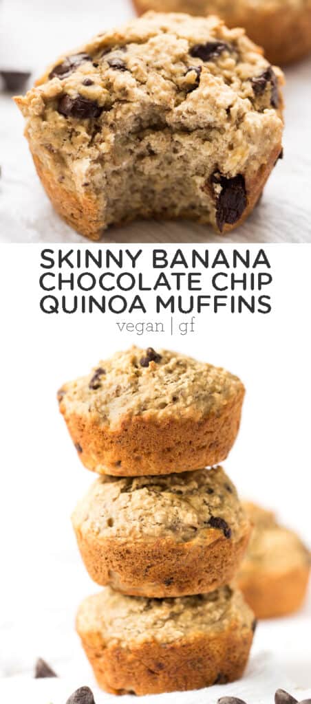 Skinny Banana Chocolate Chip Muffins