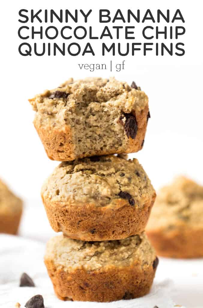 Skinny Banana Chocolate Chip Muffins