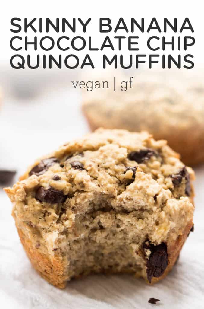 Skinny Banana Chocolate Chip Muffins