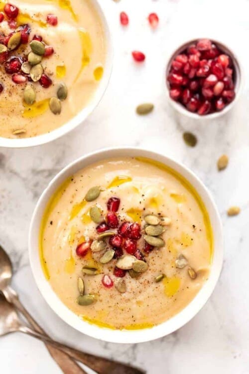 Healthy Cauliflower Soup for the Holidays