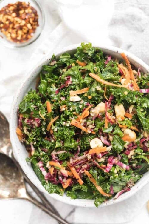 Quinoa Kale Salad with Asian-inspired Dressing