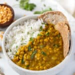 chana dal recipe with white rice and quinoa flatbreads