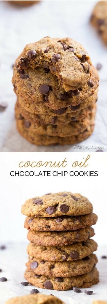 Vegan Coconut Oil Chocolate Chip Cookies - Simply Quinoa