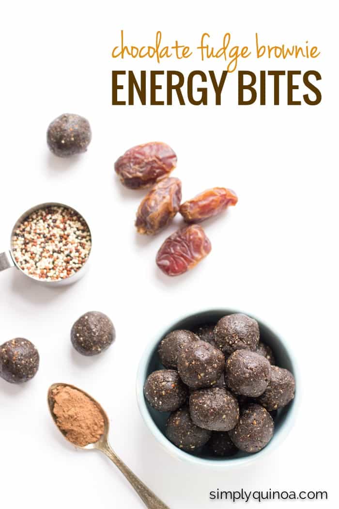 Chocolate Brownie Energy Bites made gluten-free & vegan PLUS with loads of other superfoods | simplyquinoa.com