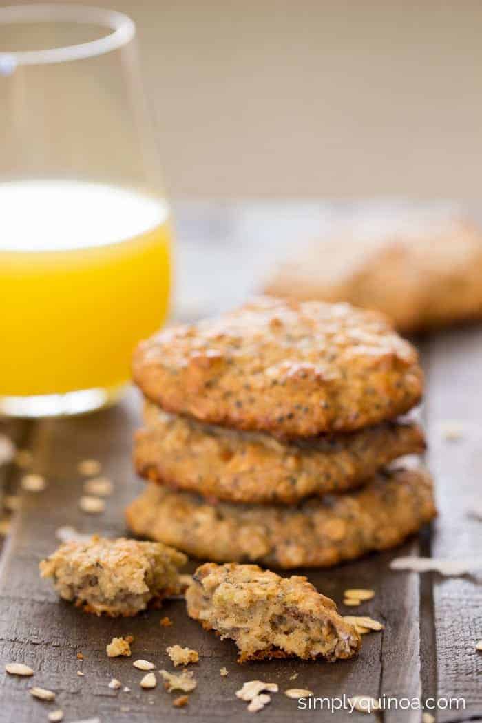 Toasted Coconut Quinoa Breakfast Cookies Simply Quinoa