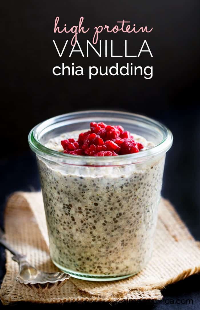 Protein Vanilla Chia Pudding - without the protein powder! 18g of protein per serving - and much healthier too!