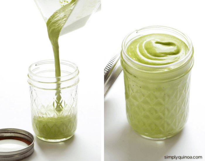 Vegan Green Goddess Dressing with fresh herbs and raw cashews