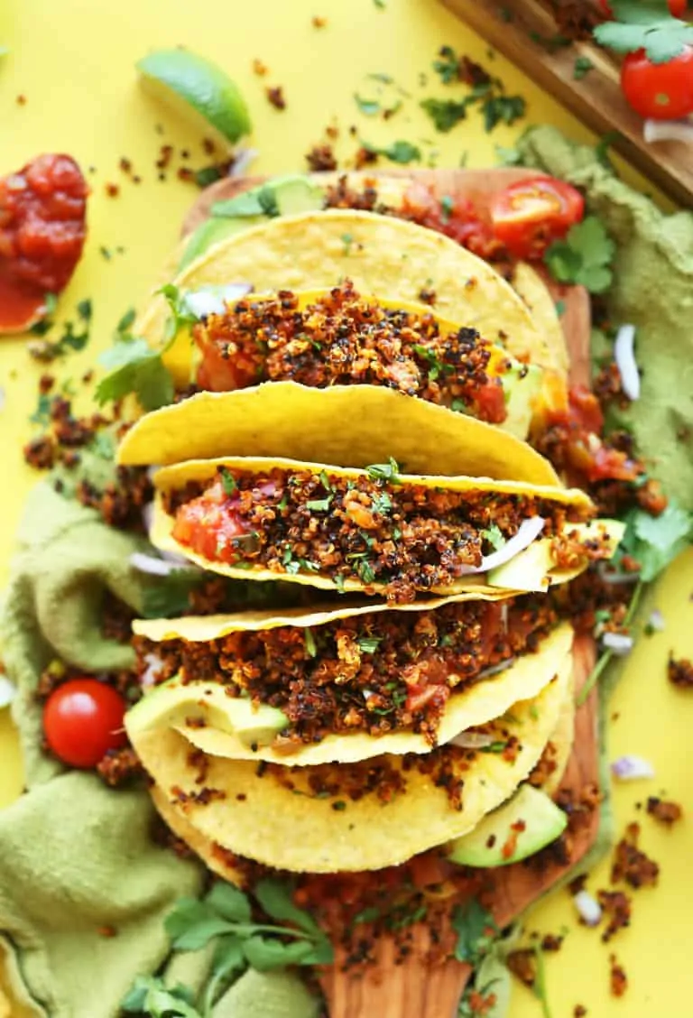 EASY Quinoa Taco Meat that's crispy, flavorful, and protein-packed!