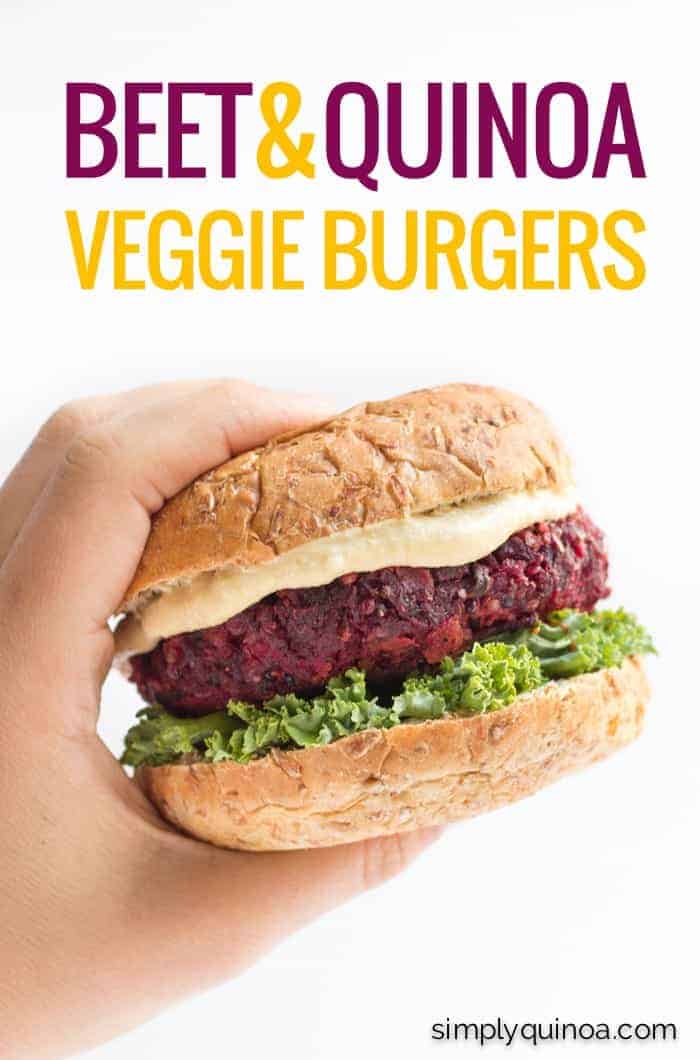 AMAZING + HEALTHY these beet and quinoa veggie burgers are super easy to make and taste awesome!