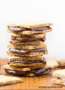 Peanut Butter Quinoa Crackers + Homemade Nutella Sandwiches - healthy, decadent and gluten-free!