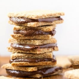 Peanut Butter Quinoa Crackers + Homemade Nutella Sandwiches - healthy, decadent and gluten-free!