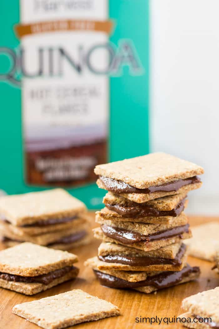 Peanut Butter Quinoa Crackers + Homemade Nutella Sandwiches - healthy, decadent and gluten-free!