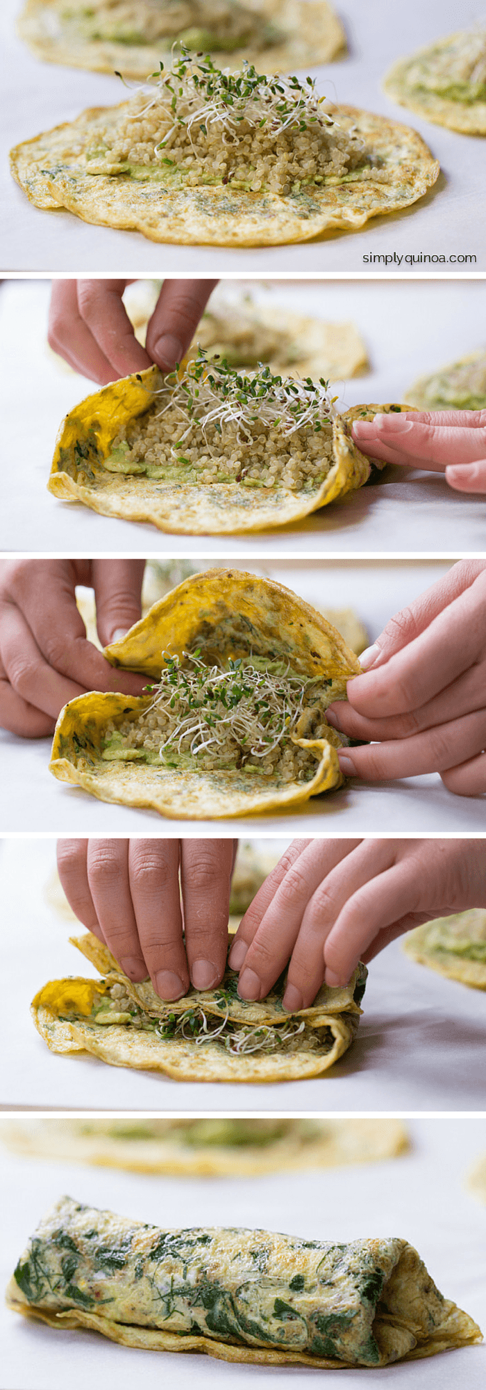 Herbed Quinoa Breakfast Wraps