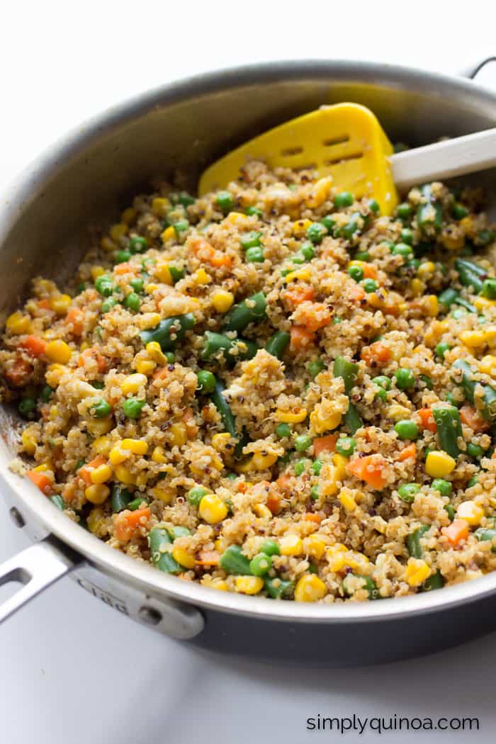 Vegetarian Quinoa Fried Rice Ready in 10 Minutes