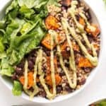 chili roasted sweet potato and black bean quinoa salad