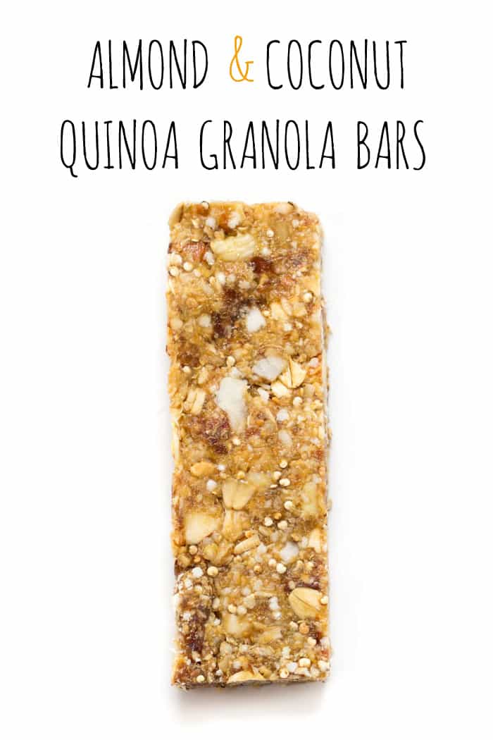 Almond + Coconut Quinoa Granola Bars [gluten-free] // simplyquinoa.com