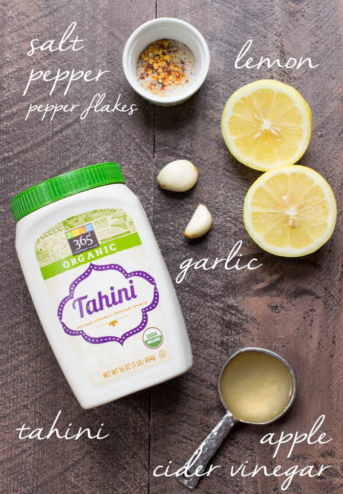 The ultimate salad dressing: Lemon, Garlic + Tahini (healthy , delicious and easy!)