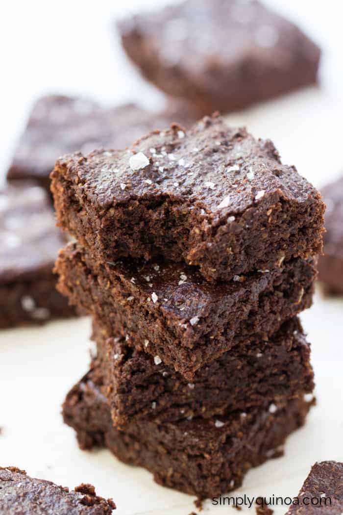Fudgy Salted Quinoa Brownies Simply Quinoa