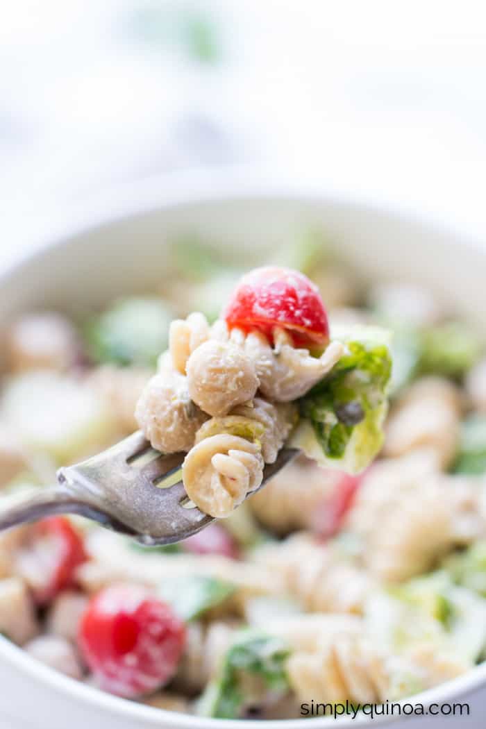 The perfect meal for summer: caesar pasta salad!