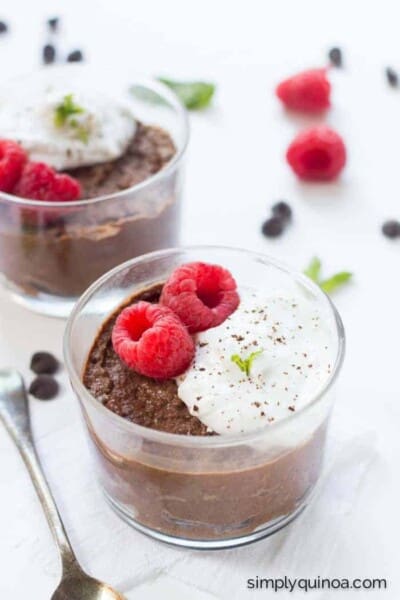 Dark Chocolate Quinoa Pudding | a decadent, indulgent and surprisingly healthy treat! | www.simplyquinoa.com