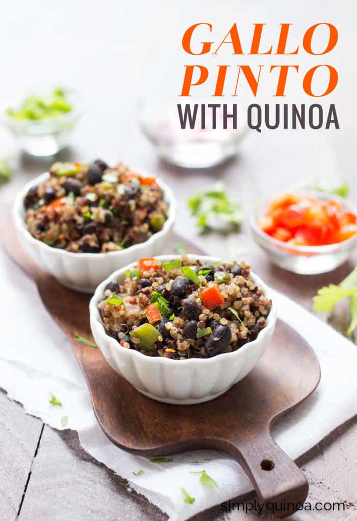 Healthy Gallo Pinto made with quinoa instead of white rice! www.simplyquinoa.com